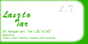 laszlo tar business card